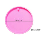 Large Round Keychain Mold DIY Pendant Jewelry Resin Crafting Molds