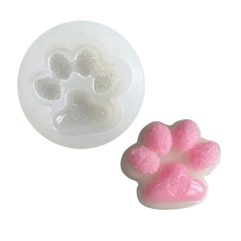 Paw Silicone Mold DIY Keychain Pendant Jewelry Epoxy Resin Crafting Molds