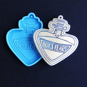 Silicone Resin Molds Poison Bottle Keychain DIY Pendant Jewelry Crafting