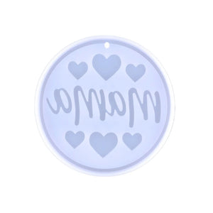 Round Keychain Silicone Resin Mold for DIY Pendant Ornaments