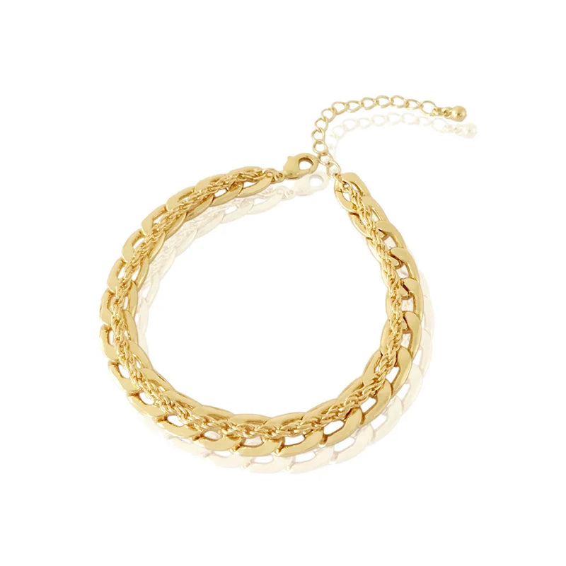 Chunky Style Chain Bracelet Modern Dainty Women Lady Gift Jewelry
