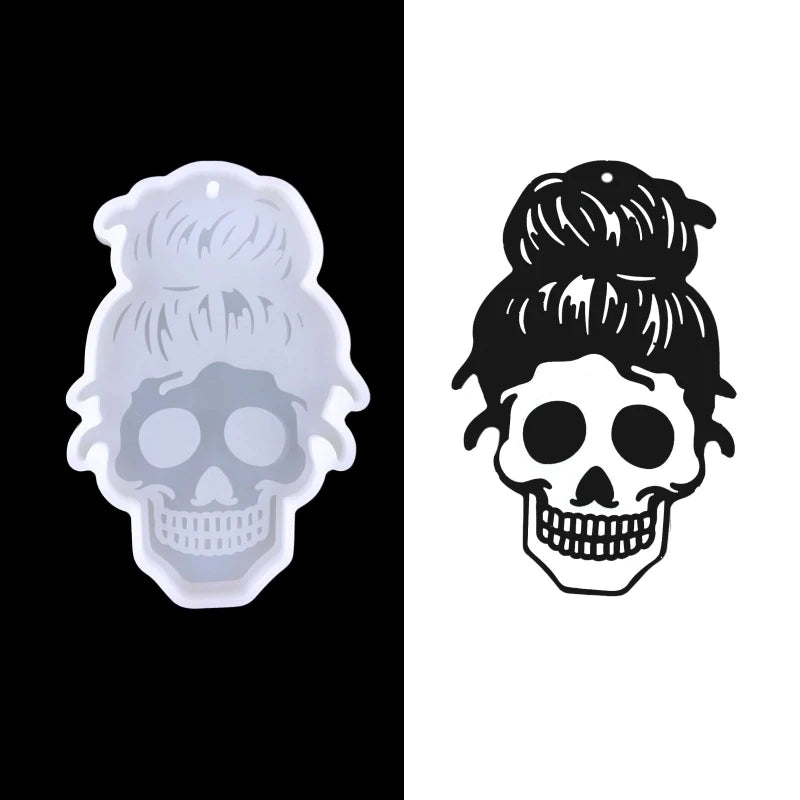 Skull Keychain Silicone Mold DIY Resin Jewelry Pendant