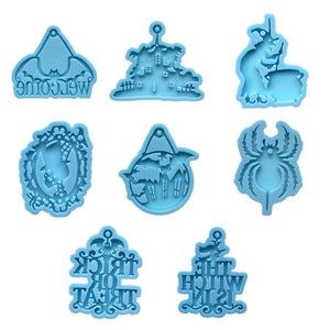 Halloween Witch Keychain Silicone Epoxy Resin Mold DIY Jewelry
