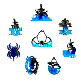 Halloween Witch Spider Keychain Mould Silicone Epoxy Resin Molds DIY Pendant