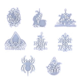 Halloween Witch Spider Keychain Mould Silicone Epoxy Resin Molds DIY Pendant