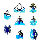 Halloween Witch Spider Keychain Mould Silicone Epoxy Resin Molds DIY Pendant