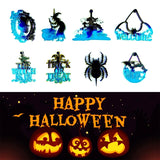 Halloween Witch Spider Keychain Mould Silicone Epoxy Resin Molds DIY Pendant