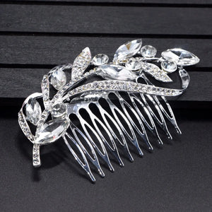Silver Rhinestone Crystal Wedding Hair Combs Bridal Hair Accessories