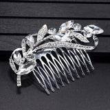 Silver Rhinestone Crystal Wedding Hair Combs Bridal Hair Accessories