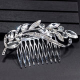 Silver Rhinestone Crystal Wedding Hair Combs Bridal Hair Accessories