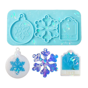 Silicone Epoxy Keychain Mold for DIY Earrings Pendant Jewelry