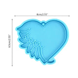 Heart Feather Keychain Resin Mold Pendant Silicone Mould