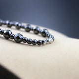 Magnetic Hematite Faced Beads Necklace 8mm