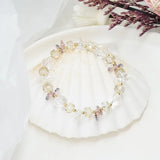 Strawberry Quartz Crystal Beads Strand Bracelet for Women YBR287
