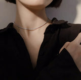 925 Silver Women's Necklace Choker Ins Jewelry