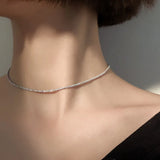 925 Silver Women's Necklace Choker Ins Jewelry