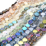 10mm Oblate Crystal Beads Round Charms Pendant Glass Loose Spacer Beads