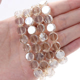10mm Oblate Crystal Beads Round Charms Pendant Glass Loose Spacer Beads