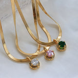 Colorful Pendant Necklace for Women Cubic Zirconia Gift