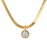 Colorful Pendant Necklace for Women Cubic Zirconia Gift