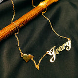 Personalized Heart Nameplates Necklace for Girlfriend