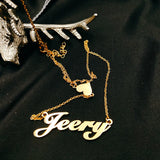 Personalized Heart Nameplates Necklace for Girlfriend