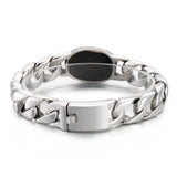 15mm Steel Cuban Bracelet for Men