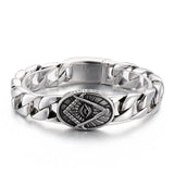 15mm Steel Cuban Bracelet for Men