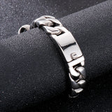 15mm Steel Cuban Bracelet for Men
