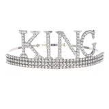 Rhinestone Crown Birthday Party Tiara For Men And Women