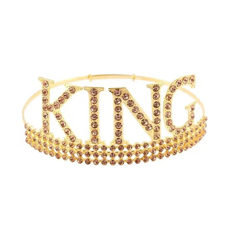 Rhinestone Crown Birthday Party Tiara For Men And Women