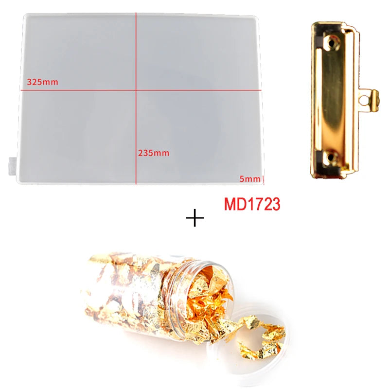 Resin Folder Drawing Board Silicone Mold Foil Package DIY