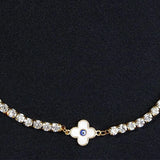 Rhinestone Chain Lady Anklet Demon Eye Design