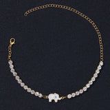 Rhinestone Chain Lady Anklet Demon Eye Design