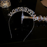 Happy Birthday Rhinestone Letter Headband for Women