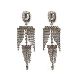 Rhinestone Gems Women Dangle Earrings Jewelry for Evening Dress