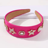 Star Round Shaped Rhinestone Hairband for Women