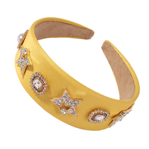 Star Round Shaped Rhinestone Hairband for Women