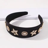 Star Round Shaped Rhinestone Hairband for Women