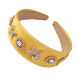 Star Round Shaped Rhinestone Hairband for Women