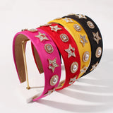 Star Round Shaped Rhinestone Hairband for Women