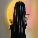 Rhinestone Head Chain Hair Clip Tassel Bride Ornaments Hair Accessories