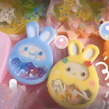 Silicone Rabbit Egg Ornament Keychain Mold for DIY Pendant Jewelry