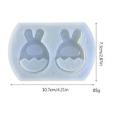 Silicone Rabbit Egg Ornament Keychain Mold for DIY Pendant Jewelry