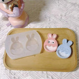 Silicone Rabbit Egg Ornament Keychain Mold for DIY Pendant Jewelry