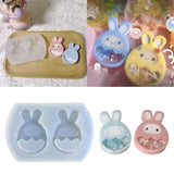 Silicone Rabbit Egg Keychain Mold for Epoxy Resin Crafting