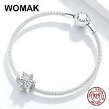 Snowflake CZ Beads for Bangle, 925 Sterling Silver Jewelry Making