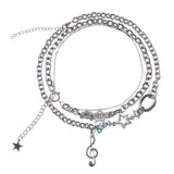 Star Note Layering Necklace Charm Pendant Punk Choker Clavicle Chain