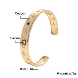 Evil Eye Bezel Bracelets Bangle 18K Plated Man Bracelet