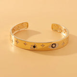 Evil Eye Bezel Bracelets Bangle 18K Plated Man Bracelet